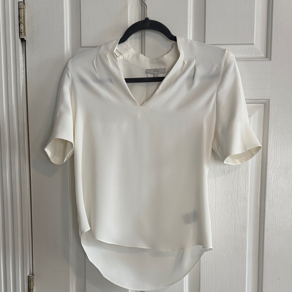 Joie Cream V-Neck Blouse